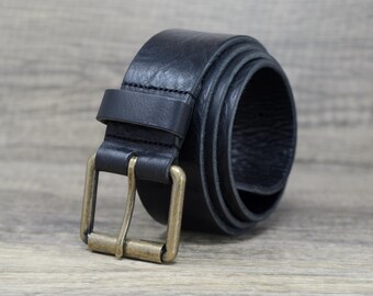 MULBERRY Vintage Leather Belt, British Luxury Designer Black  display picture 3