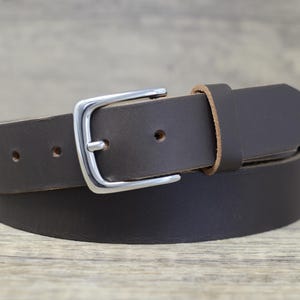 Real Leather Belt, Smart Casual Brown Belt by Ashford Ridge 35mm, 1.25&quot;, Christmas Present, Gifts for Him, Birthday, Mens, Womens
