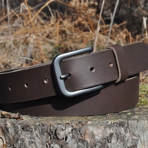 Full Grain Leather 34mm Belt by Ashford Ridge (1.25&quot;) in Brown, Valentines Gift, Gifts for Him, Birthday, Anniversary Present, Real Leather