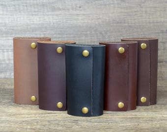 Real Leather Key Case Wallet with Personalised Option, for 6 Keys Genuine Leather, Made in England, Key Holder, Car Key Case, Gift, Birthday