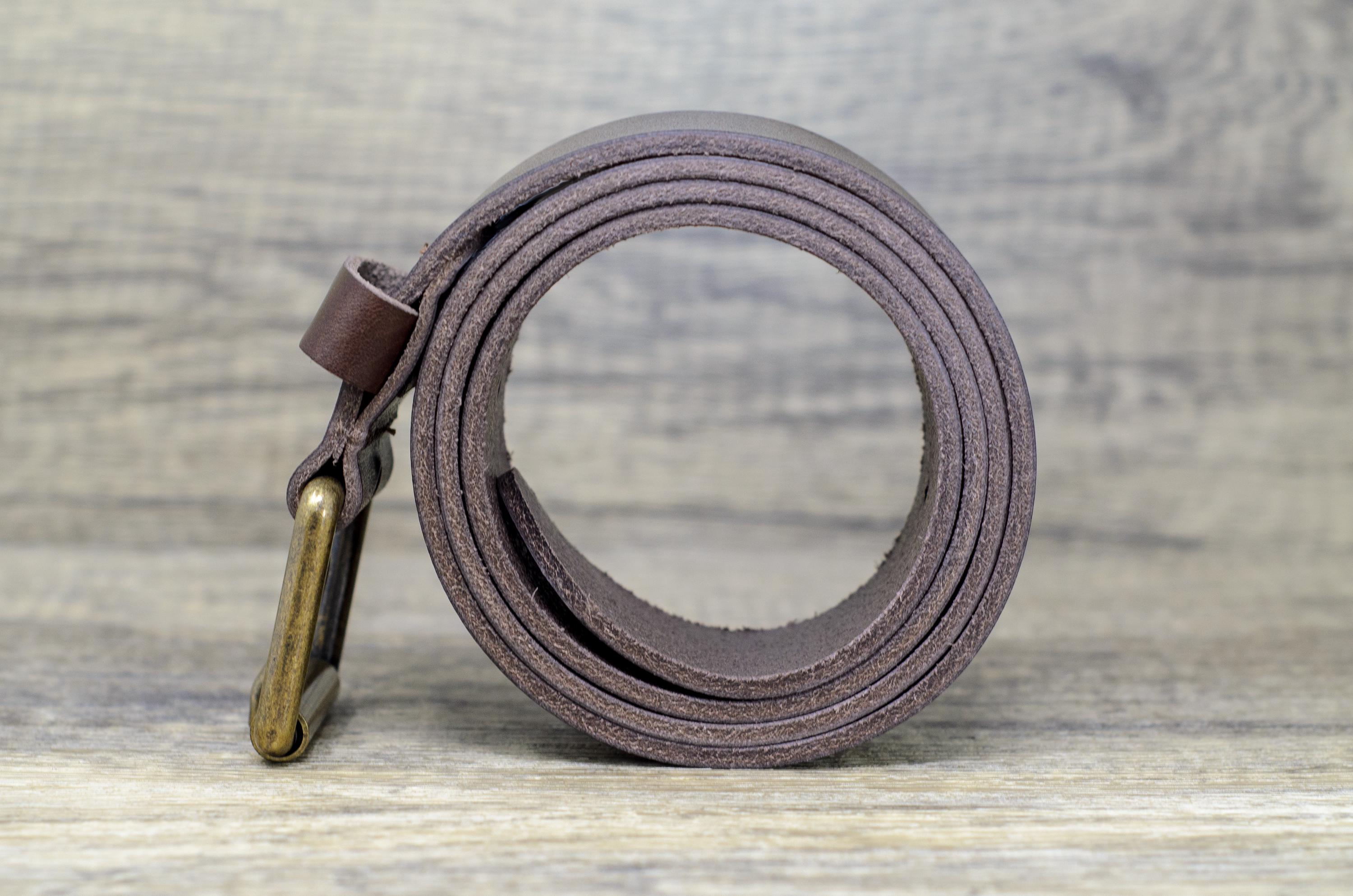 The British Belt Company - Cinturón De Piel Italiano Para Hombre, Marrón, 34