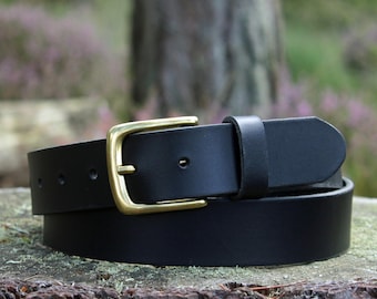 Gold Buckle Black Belt - Men's Black Belt With Gold Buckle - Black and Gold  Belt - Gold Buckle Mens Belt-black Leather Belt With Gold Buckle - Etsy