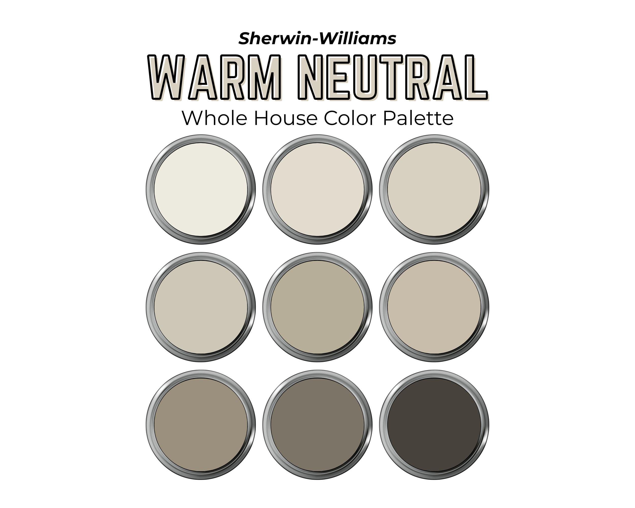 Sherwin Williams Warm Neutral Paint Color Palette, Interior Color ...