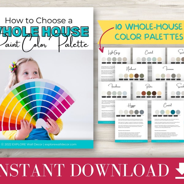 Whole House Color Palette Ebook With 10 Interior Paint Palette Options