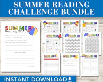 Paquete de lectura de verano, guía de lectura para niños (descarga digital)