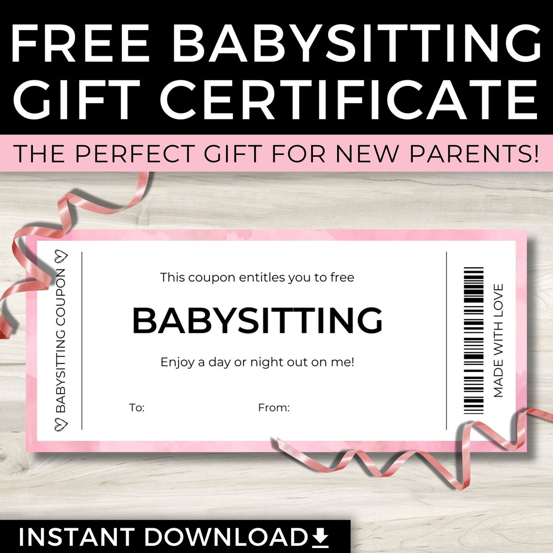 Babysitting Coupon Book for Mom, Printable Mother's Day Coupons, Mom ...