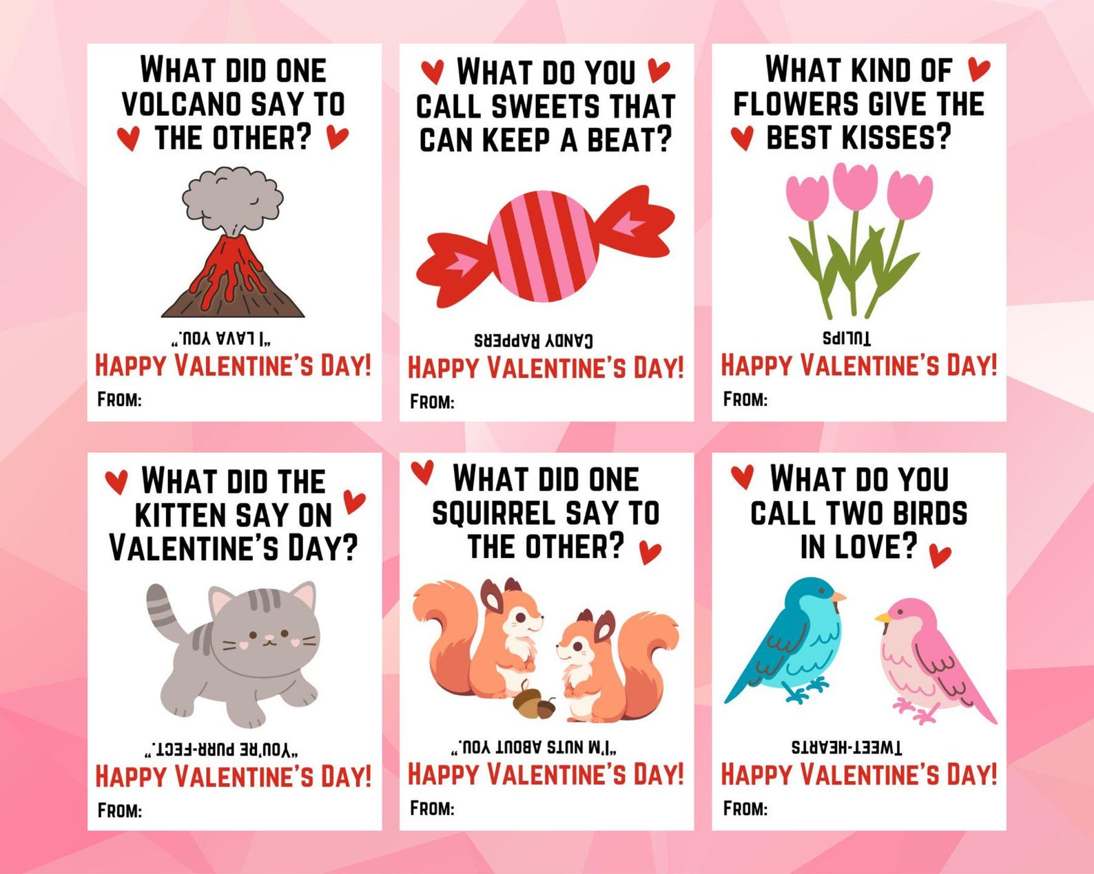 Joke Valentines Day Cards Printable, Kids Valentines Day Jokes Cards ...