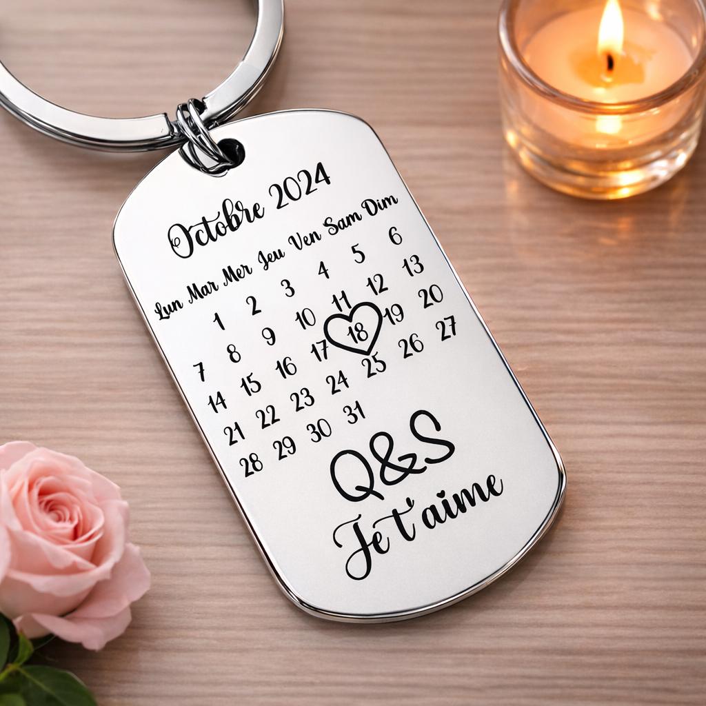 Portachiavi Personalizzato 18° Compleanno Con Custodia - Regalo Per