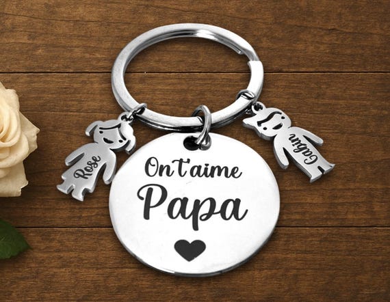 Portachiavi Personalizzato Per Pap&agrave; - Regalo Originale Con Incisione