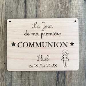 Firma o tarjeta de paso de comunión, regalo de comunión o bautismo