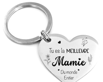 Porte clé personnalisé meilleure Mamie, idée cadeau pour la fête des grands mères