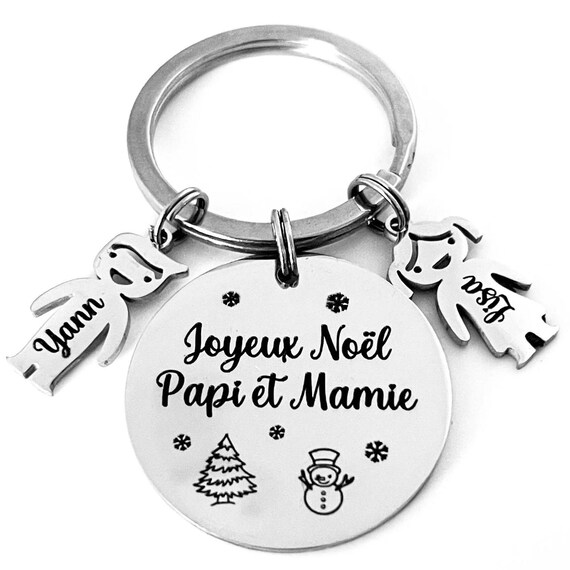 Personalized Key Ring With Small Children in Stainless Steel