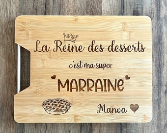 Cadeau Personnalisé pour Marraine - Planche à Découper pour l'Apéro ou la Cuisine