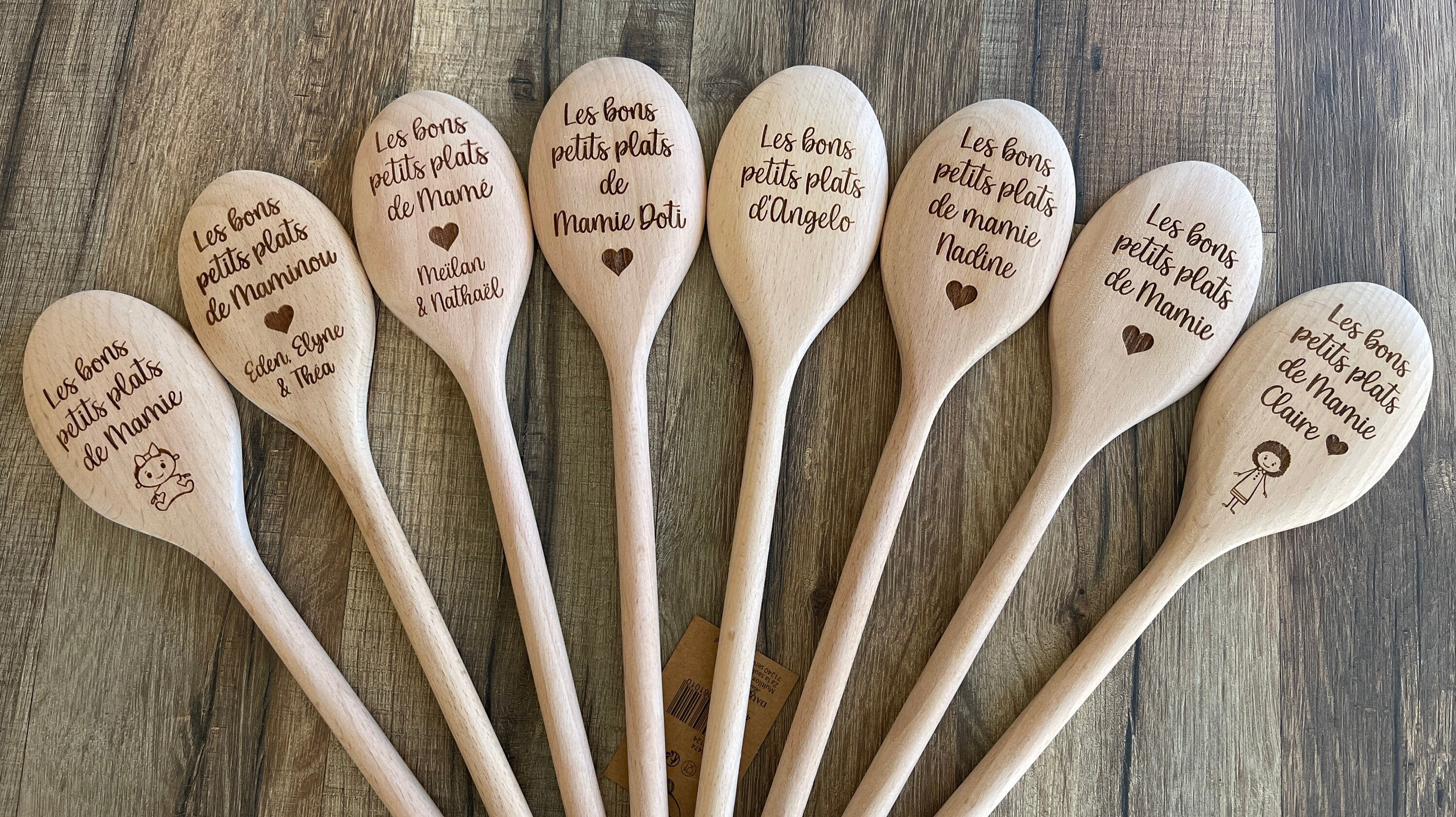 Personalized Wooden Spoon – Gift for Grandma, Mom, Grandpa – Kitchen ...