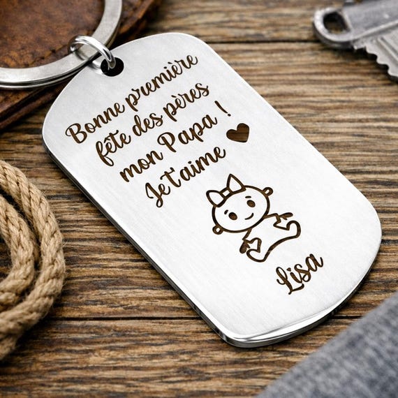 Keychain For New Dad Baby Footprint Father's Day Gifts For Expecting Dads New Dad Gifts For  Men First Time Dad Gifts Daddy To Be Keychain
