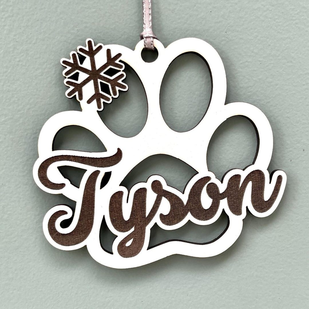 Boule De Noël En Forme D'os Personnalisable Pour Chien