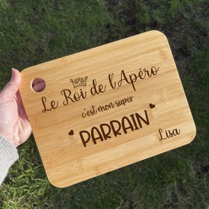 Personalized godfather cutting board, baptism gift idea, communion of a godchild for his godfather