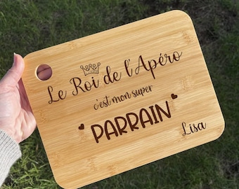 Personalized godfather cutting board, baptism gift idea, communion of a godchild for his godfather