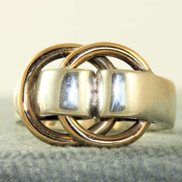 Retired Hermes 18k Sterling Buckle Ring
