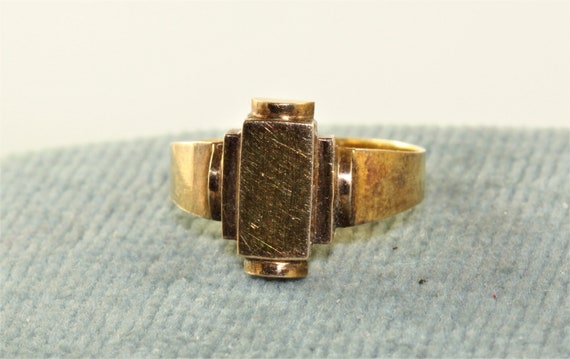 Late 19th Century 15K Geometric Ring - image 3