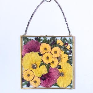 Personalized Wedding Ornament | Pressed Flower Frame | Wedding Bouquet Preservation | Custom Weddin Keepsake afbeelding 8