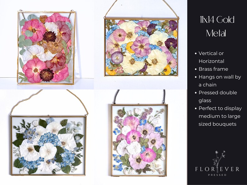 Personalized Flower Preservation | Handcrafted Pressed Florals Frame | Bridal Bouquet Keepsake | Memorial & Wedding Floral Art | Anniversary