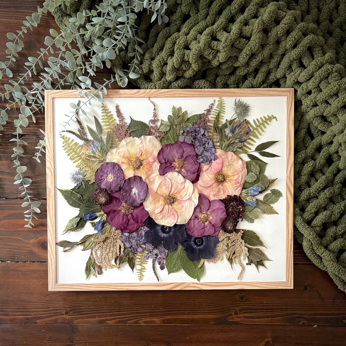 Personalized Flower Preservation | Handcrafted Pressed Florals Frame | Bridal Bouquet Keepsake | Memorial & Wedding Floral Art | - Etsy