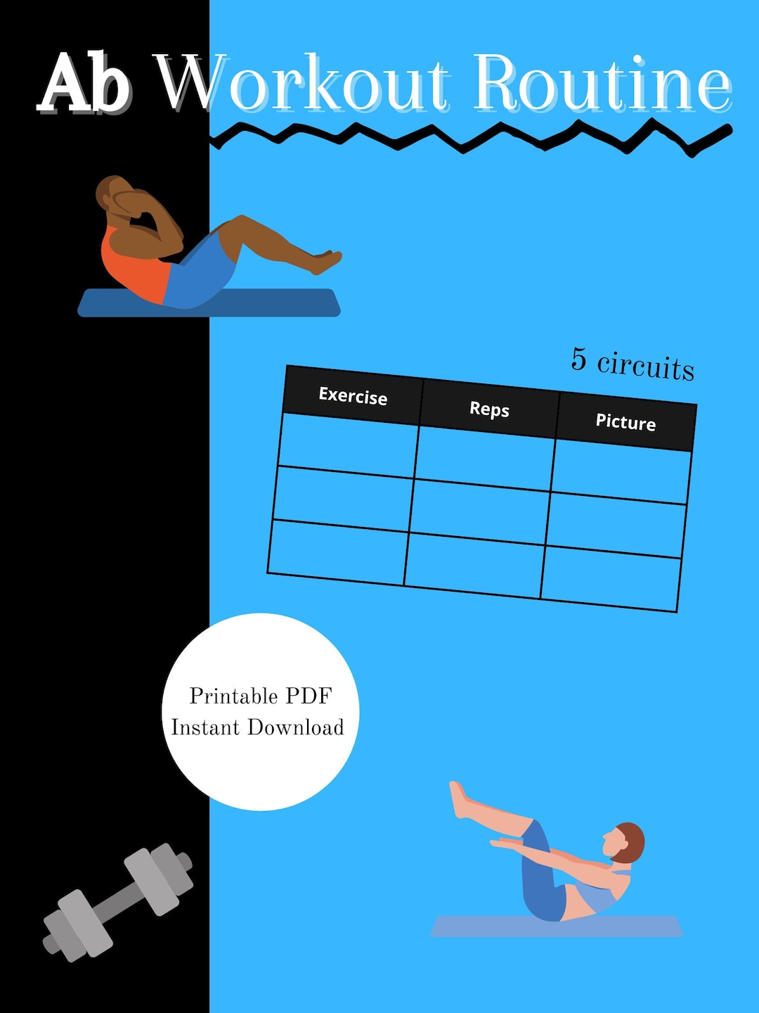 Ab Routine Pdf Efficient Ab Workout (be Ready for Summer) - Bodyweight - Printable ...