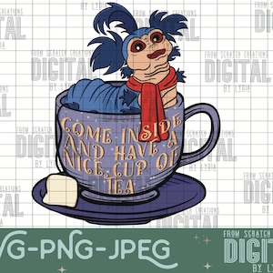 Labyrinth - Ello worm - Png- Svg- Jpeg - Cup of tea