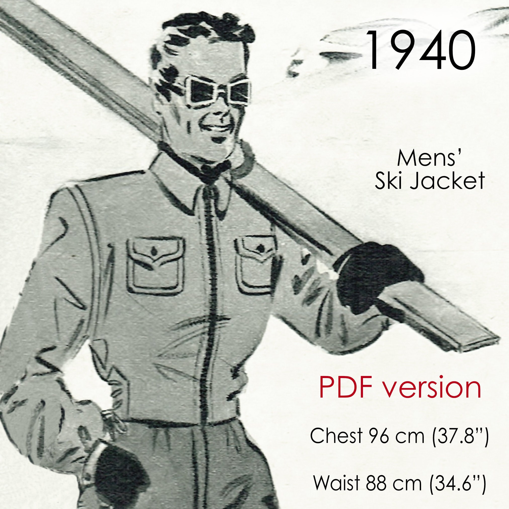 Pantalon de ski en lainage marron 1930 - 1940 - Chez Sarah