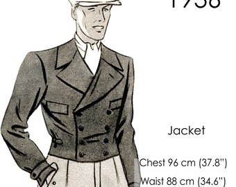 1930s Men's Knickerbocker Pattern. Original Vintage Size: Waist