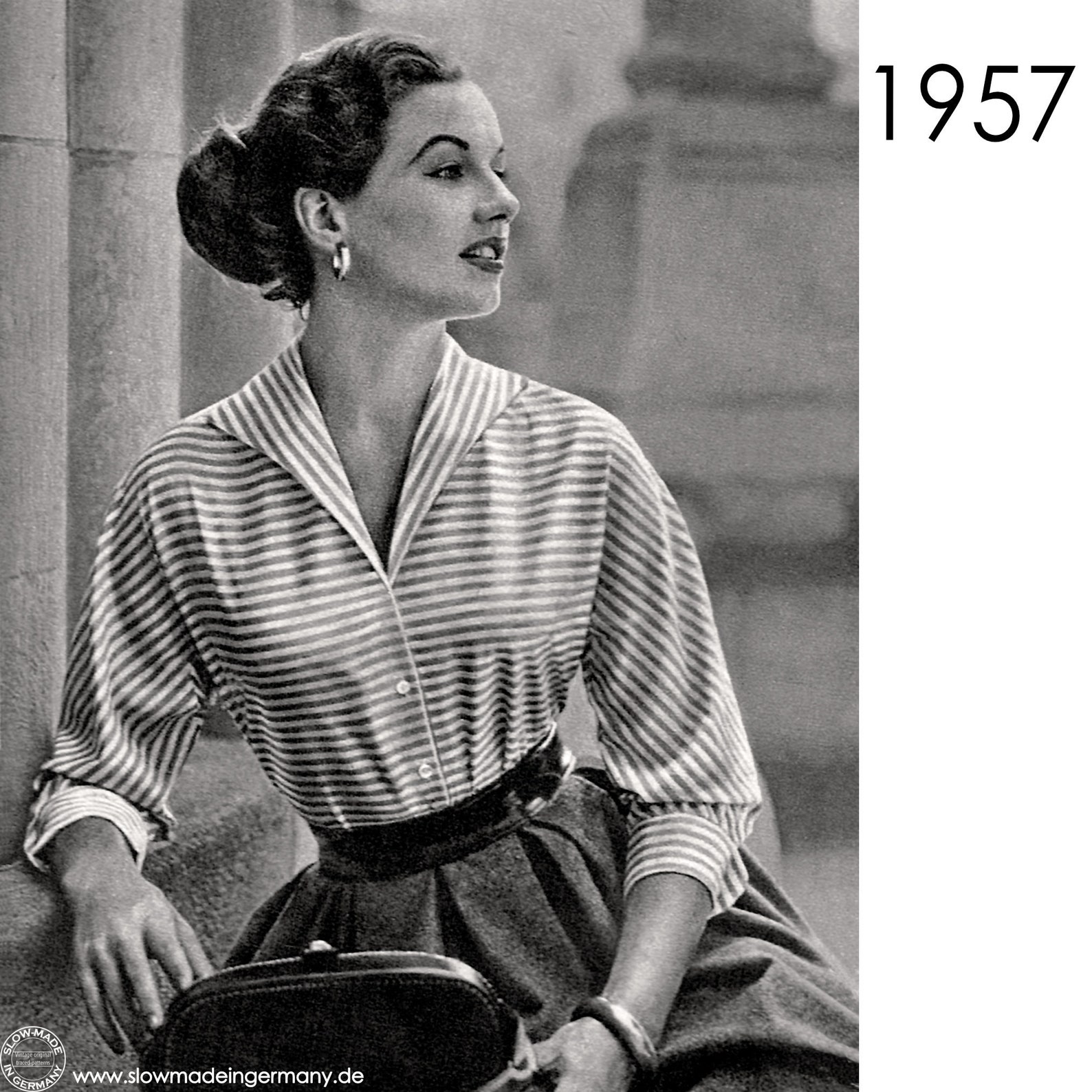 1950s Blouse Sewing Pattern. Rever Collar. Original Vintage Size: Bust ...