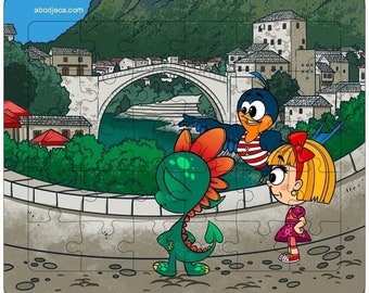 ABC DJECA - Bosna i Hercegovina - Slagalica - Rompecabezas - Stari Most - Mostar