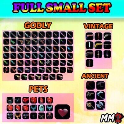Set completo piccolo (107 OGGETTI!) / Murder Mystery 2 / MM2 Roblox -> Leggi la DESCRIZIONE!
