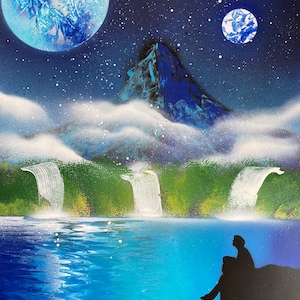 Spray paint art - daydreaming