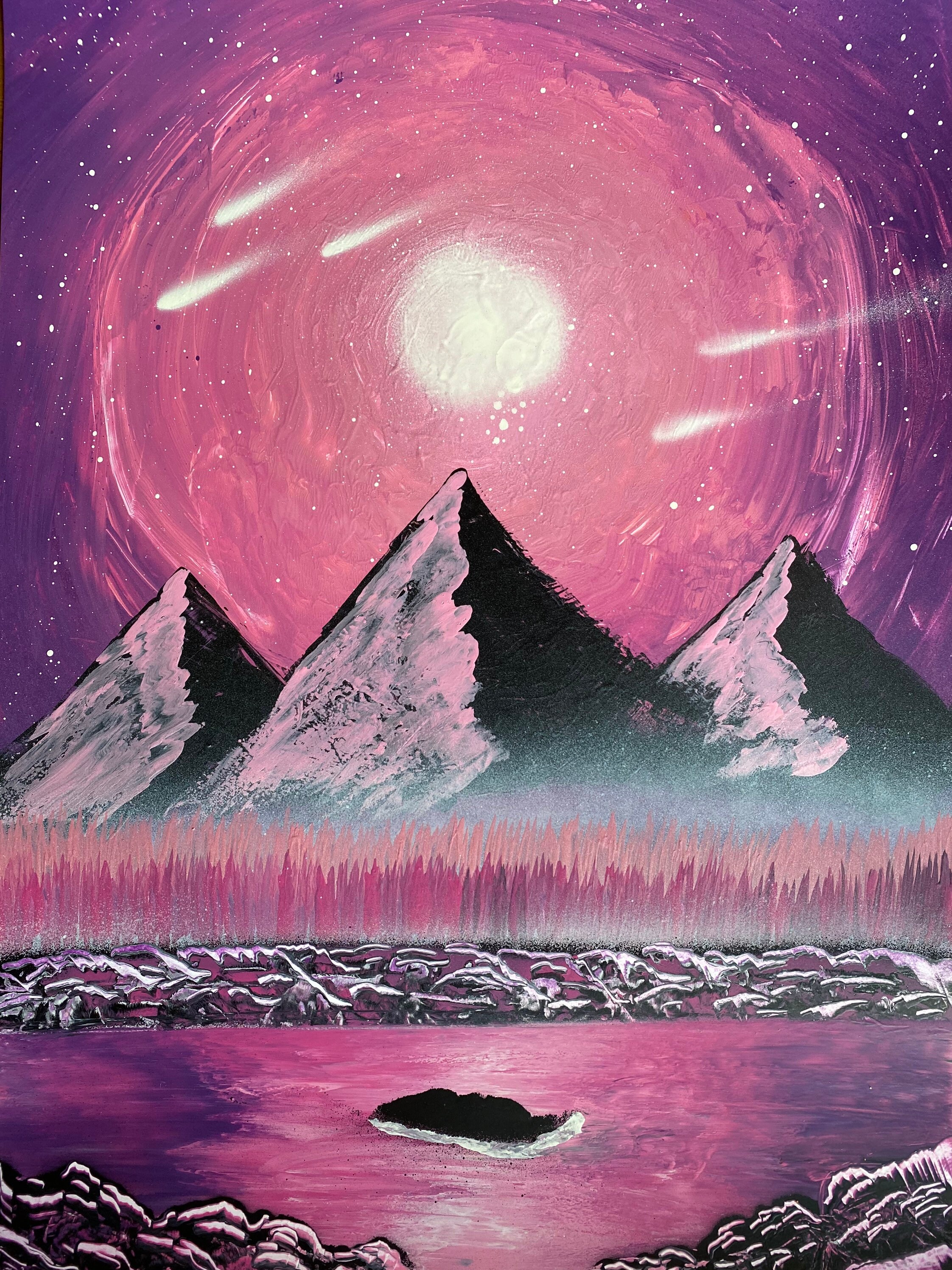 Spray Paint Art - Pink Galaxy Swirl - Etsy