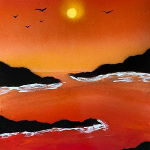 Spray paint art - sunsets and shadows