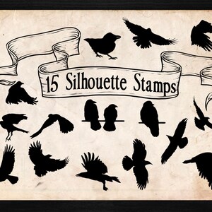 42 Raven Crow Brushes and Stamps for Procreate | Bird Brushes | Flock ...