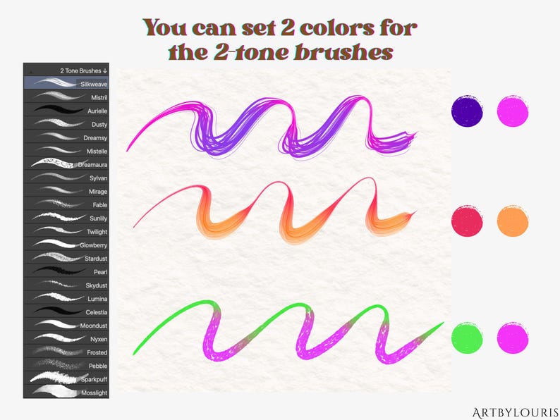 30 Clip Studio Paint Gradient Brushes | Color Changing Brushes ...