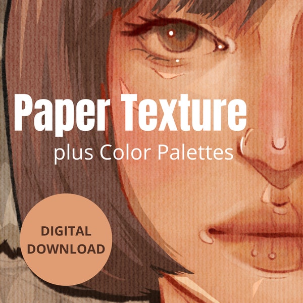 Overlay PNG Paper Textures and Color Palettes from Procreate | Best for Clip Studio & Ibis | NOT Brushes | Digital Download | Vintage Effect