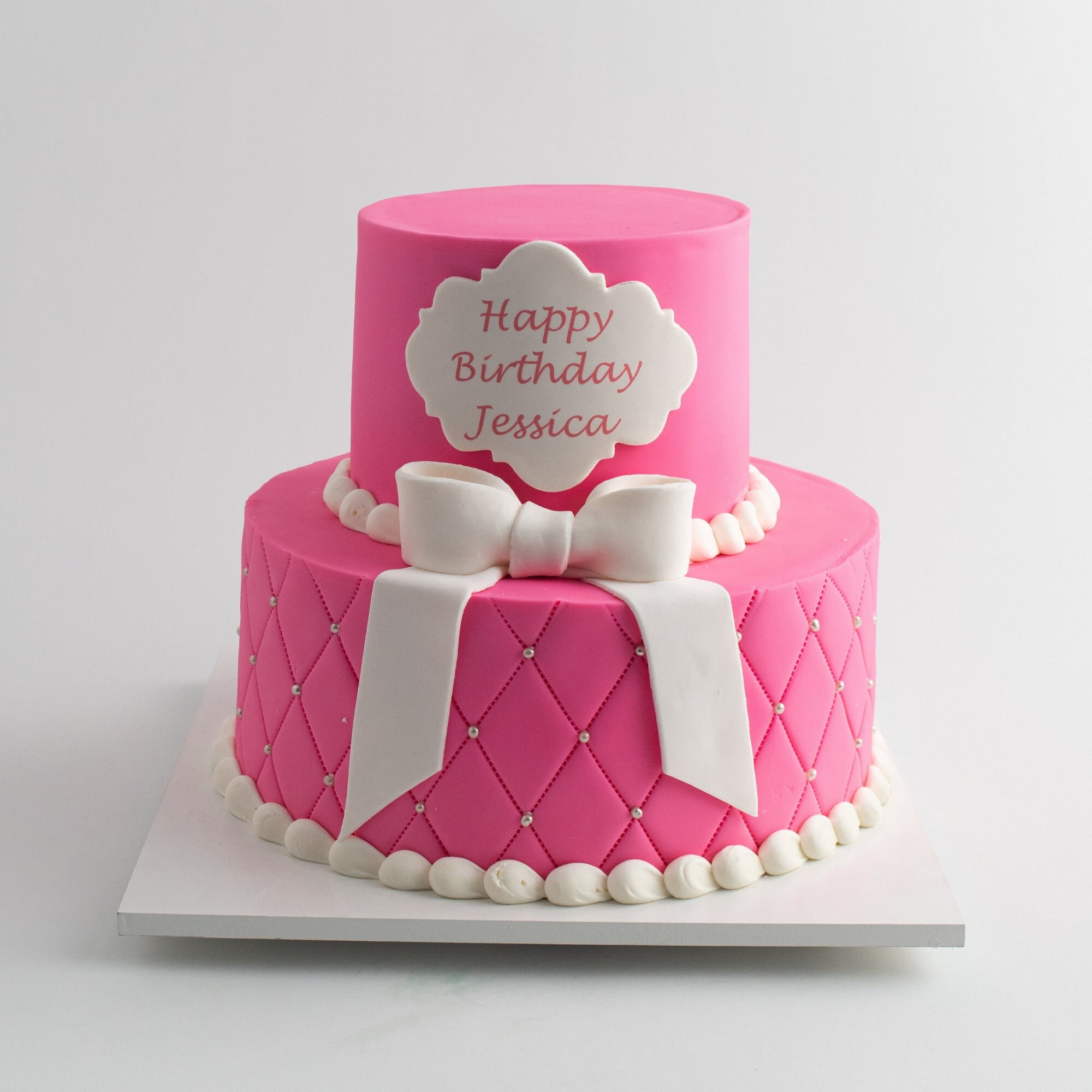 Bows and Pearls - Custom Cake - Carlos Bakery - Etsy