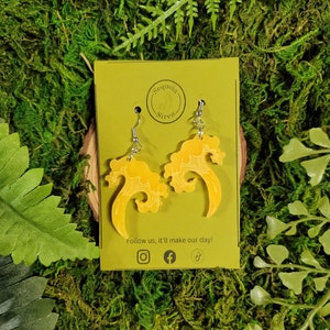 Gouden Cantharel paddestoel oorbellen