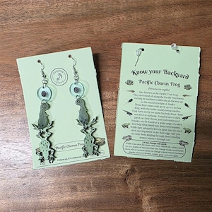 Lifecycle Earrings: Pacific Chorus Frog