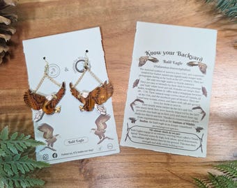 Bald Eagle Earrings - Collaboration with Institute for Wildlife Studies