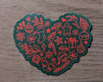 Christmas Heart - Vinyl Stickers