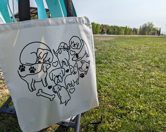 Cuore di cane - Borsa tote in tela