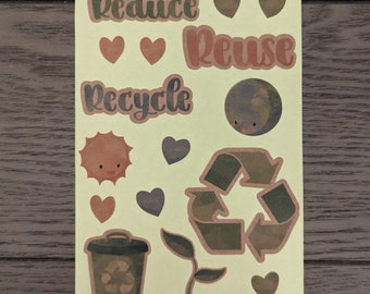 Recycle - Kraftpapier Stickerbogen
