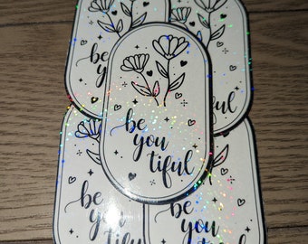 Be-you-tiful - Adesivi glitterati
