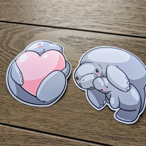 Cute Manatee - Vinyl Sticker