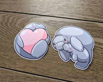 Cute Manatee - Matte Vinyl Sticker